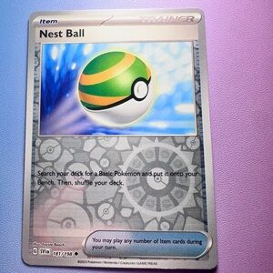 nest ball [reverse holo] 181/198 (uncommon) — pokemon: scarlet & violet base set